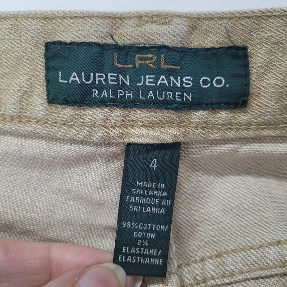 Lauren Jeans Co Ralph Lauren Tan Riding Style Pants Women 4 Cotton Blend Jodhpur - Picture 7 of 13